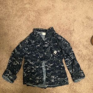 US Navy Military Camo Uniform Jacket